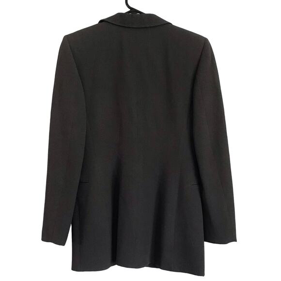 VTG Gianfranco Ferre dei Mattioli Brown Black herringbone + pebbled Blazer sz 2 - Picture 2 of 10